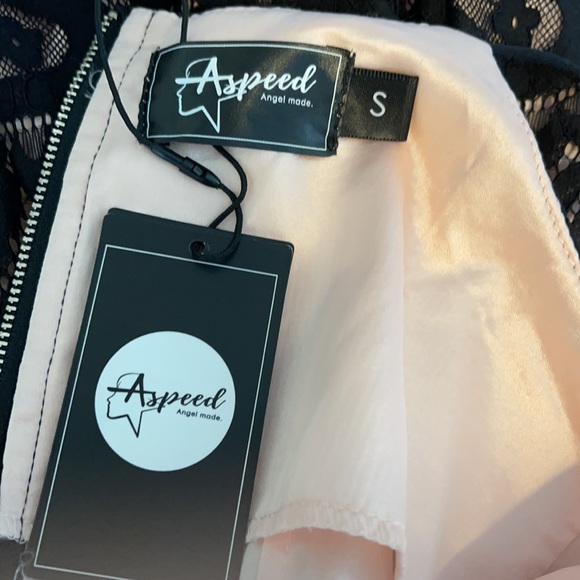 Aspeed Black Lace & Pink Lining Dress - Picture 7 of 8